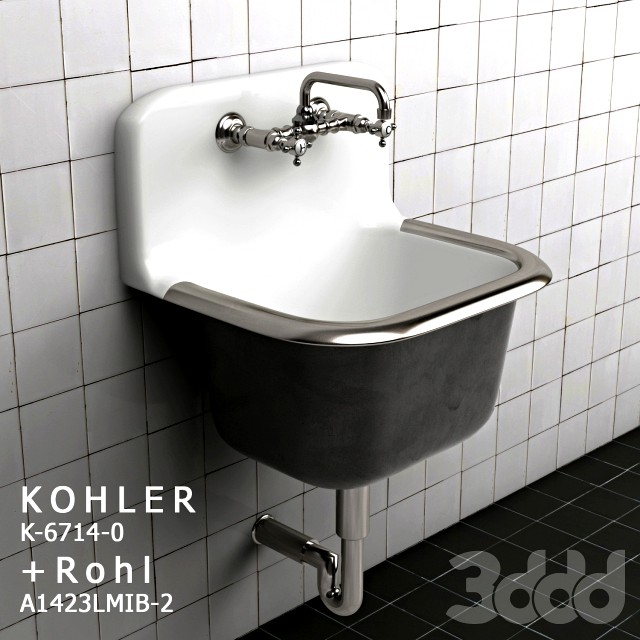 Kohler K-6714-0 + Rohl A1423LMIB-2