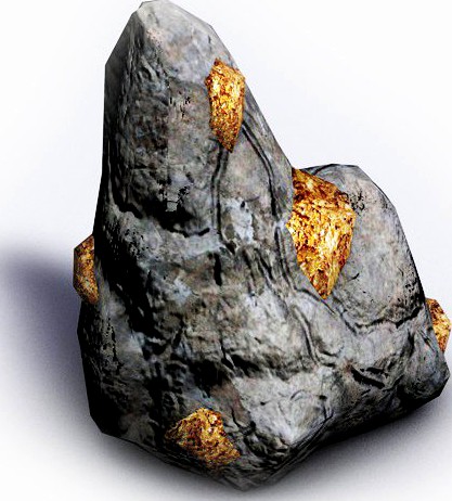 Veins of metal ores3d model