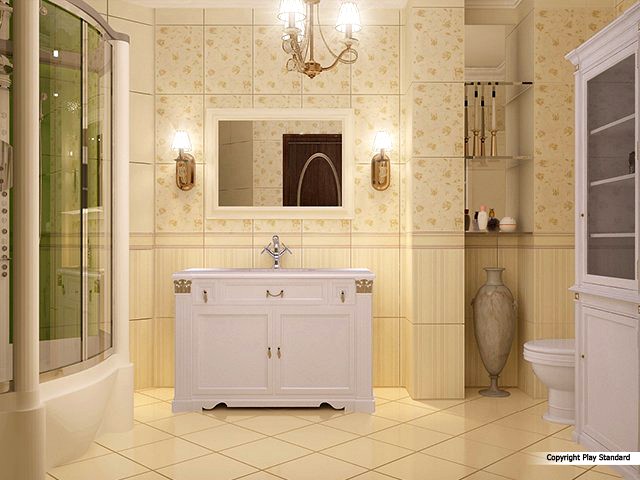 Bathroom in classical style3d model