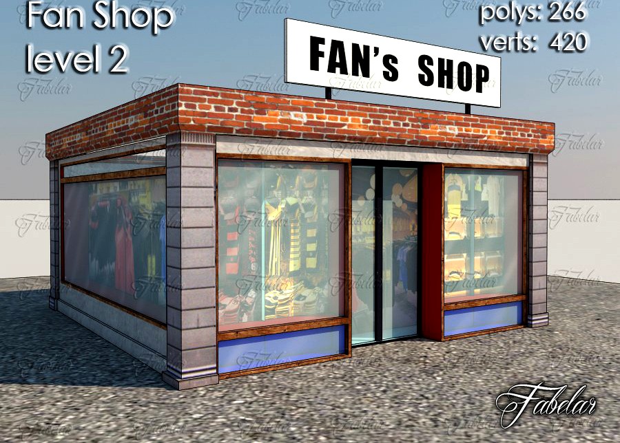 Fan shop Level 23d model