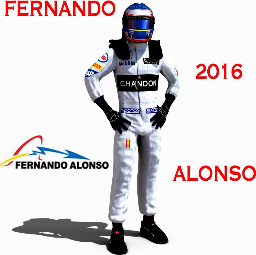 Fernando Alonso 20163d model