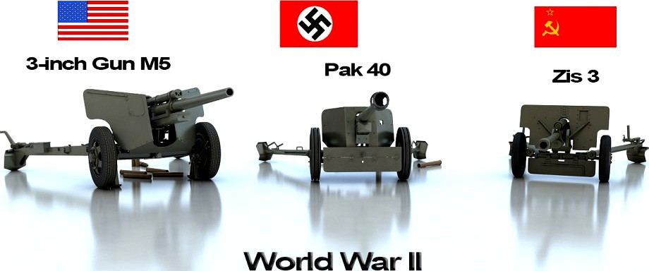 Anti tank guns ww23d model