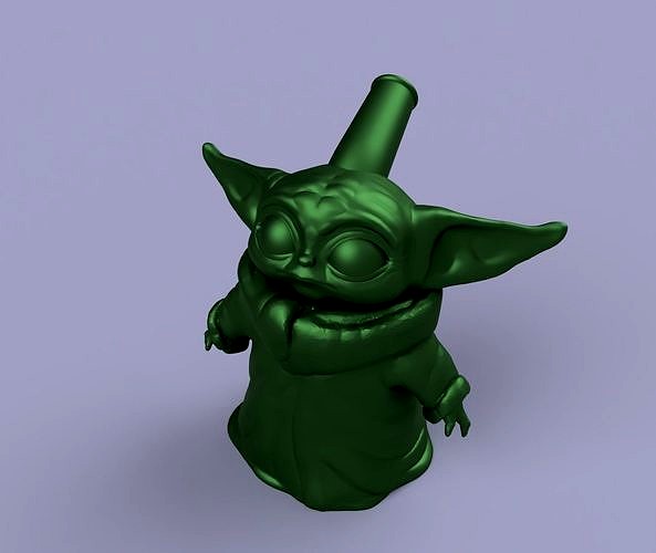 Baby Yoda hookah mouthpiece mouth tip Adaptador cachimba | 3D
