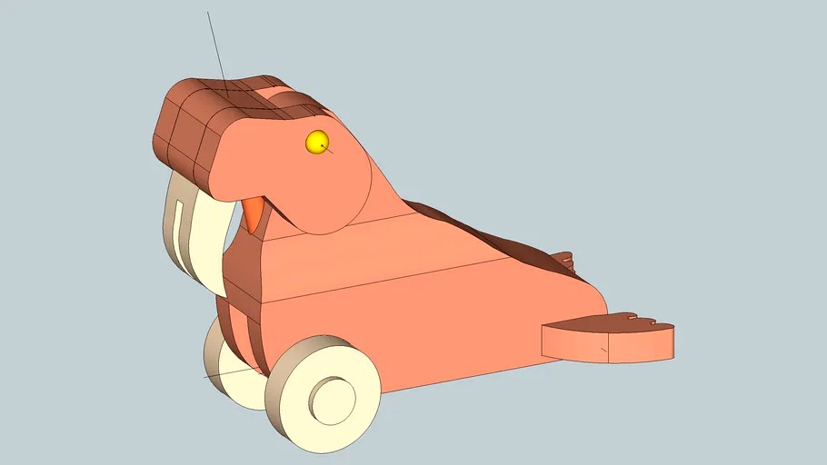 Improved Design of Wobby Walrus wood toy
