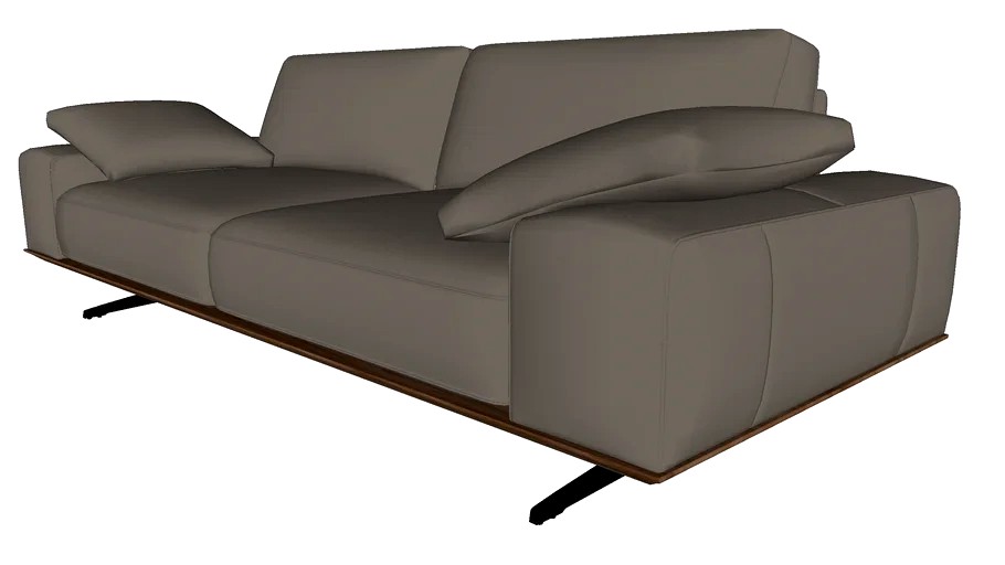 Carlisle Sofa Grayish Leather by Modloft