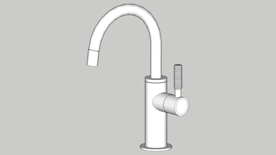 LITZE Beverage Faucet with Arc Spout and Knurled Handle - 61343LF-C-PC