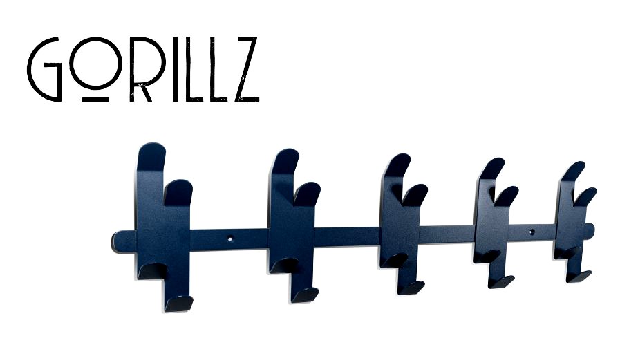 Gorillz Origami Wall Coat Rack- Green Blue