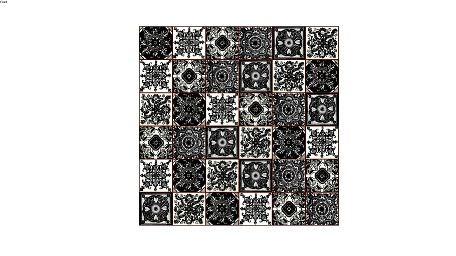 Idan - black and white Mexican patchwork