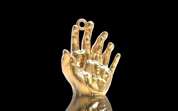 Family Hands pendant | 3D