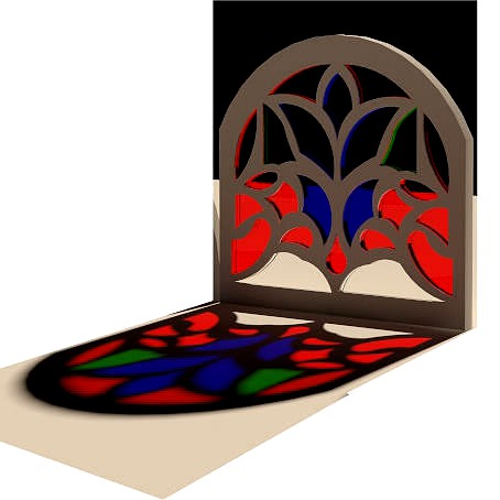 The Qamarias - stained glasses windows 3D