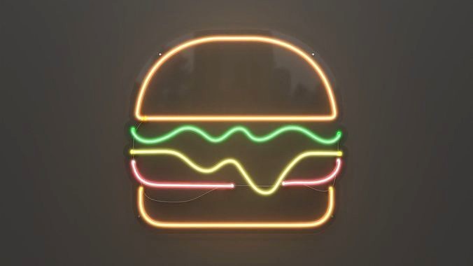 Burger - Neon Sign