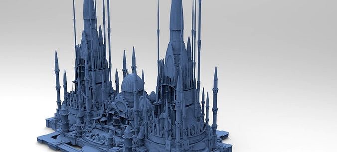 Sci fi City Dome palace model