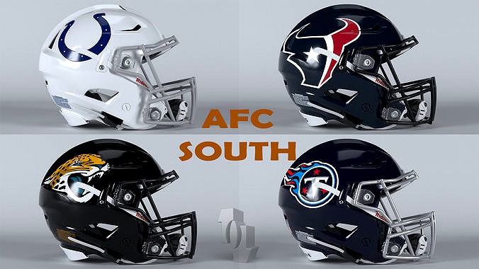 Helmet Football NFL AFC South Collection PBR 3D model