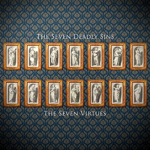 Seven Deadly Sins - Seven Virtues - antique wall art