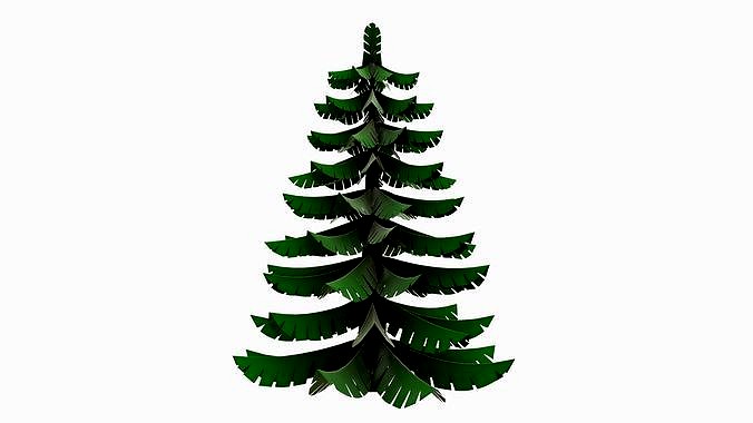 Christmas fir tree stylized 01