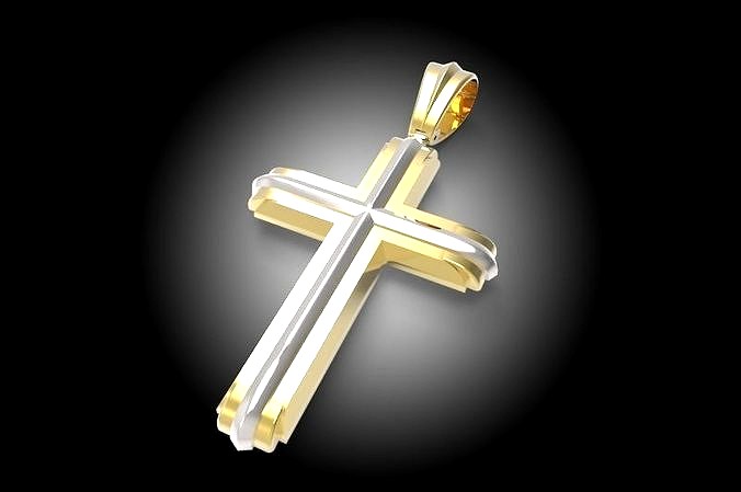 CR006 Cross pendant | 3D