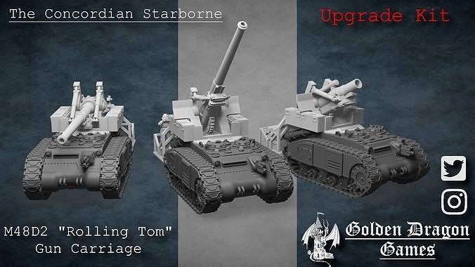 M48D2 Gun Carriage Upgrade Kit | 3D