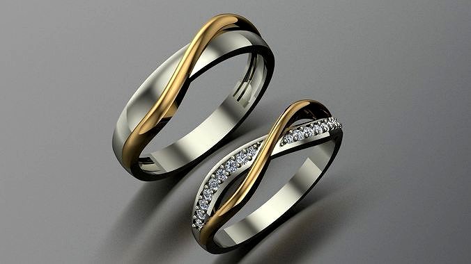 set diamond ring | 3D