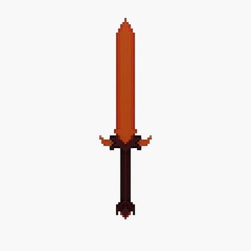 Voxel Firey Greatsword