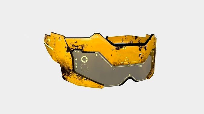 SciFi Glasses F10 Yellow - Character Design Fashion