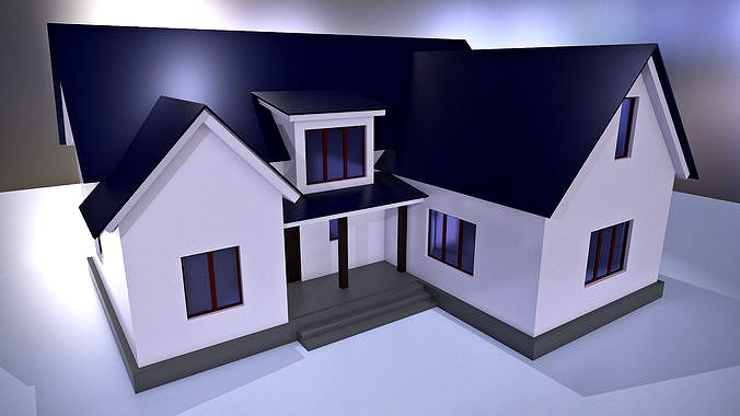 Two-storey white cottage