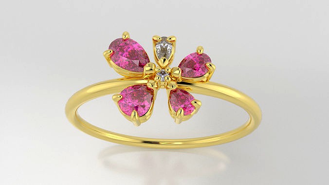 Jewelry butterfly shaped ring printable R91