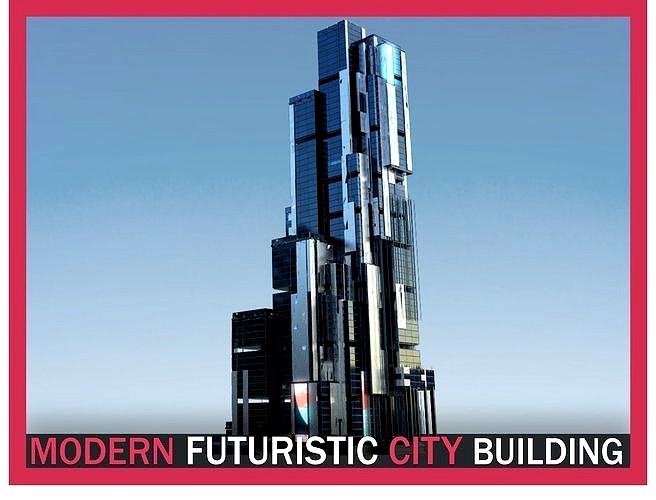Futuristic Future Modern City Building Skyscraper 01