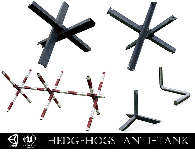 Set of 5 Anti-Tank Hedgehogs