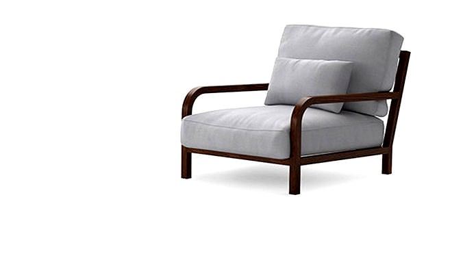 Grey Arm sofa- Wooden legs Sofa