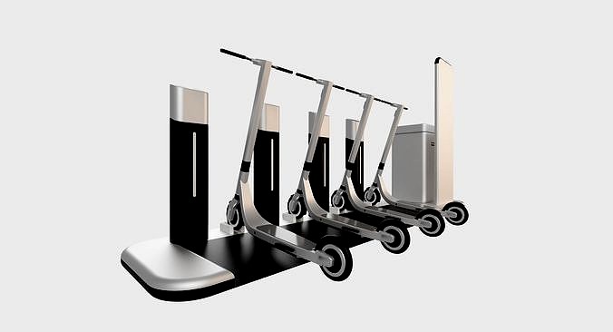 Electric Scooter Design with Parking Stand