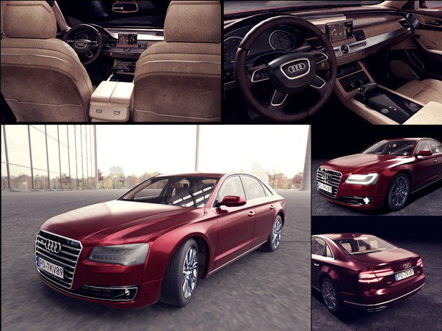 Red Car Audi A8 model