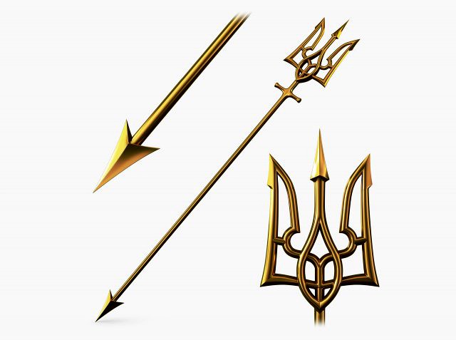 Poseidon Trident of Ukrainian Emblem M 2