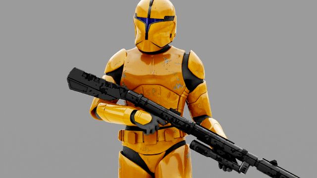 Clone trooper rigged character