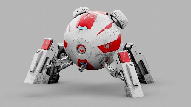 Combat Robot rigged character