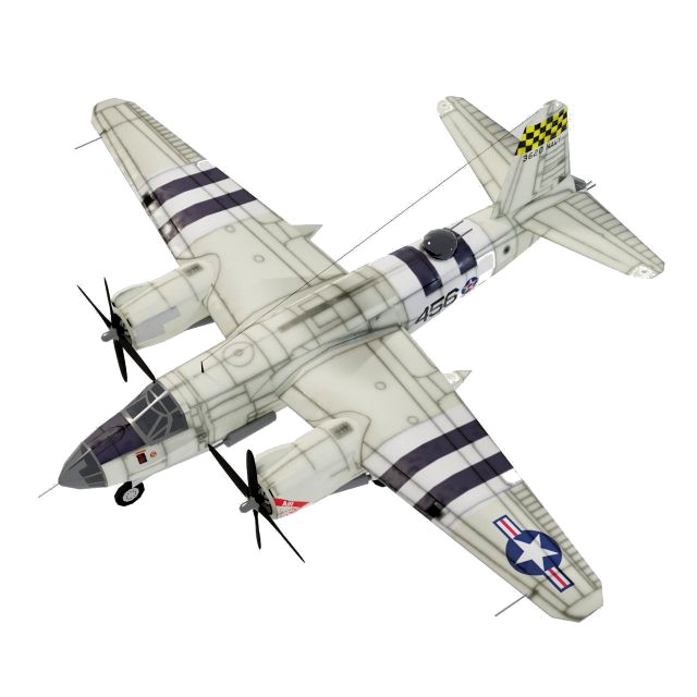Martin B-26 Marauder lowpoly WW2 bomber