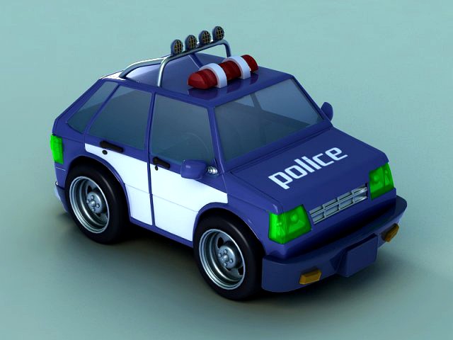 Super Cartoon police car toy police q version of the car animated police car toy police car