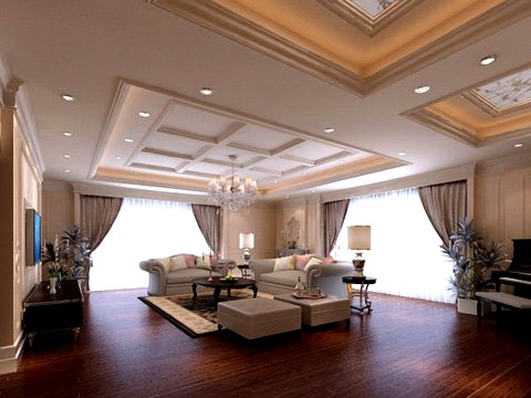 Photorealistic Living Room 056 3D Model