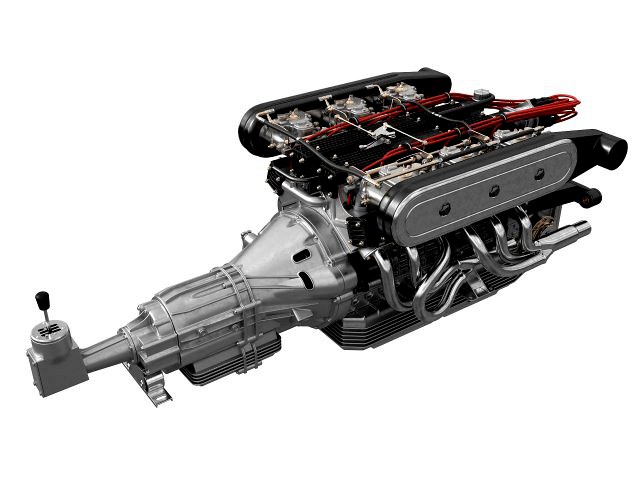 V12 engine with gearbox