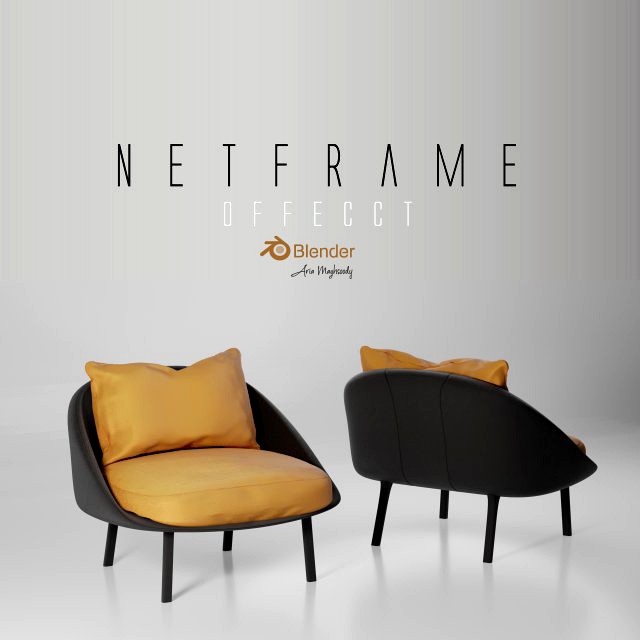 Offecct Netframe Armchair Fabric 4K Baked Textured