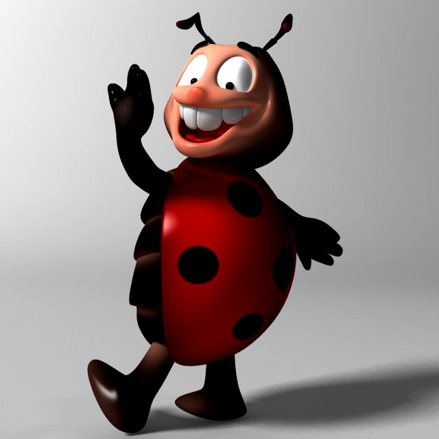 cartoon ladybug rigged