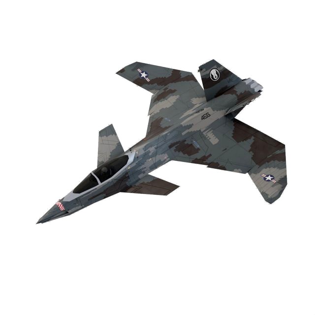 A90 sanda lowpoly concept jet fighter