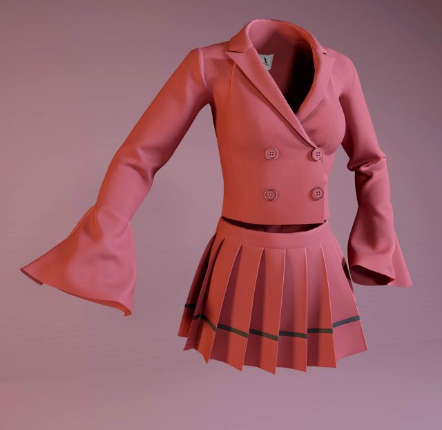 coats and skirt 3d