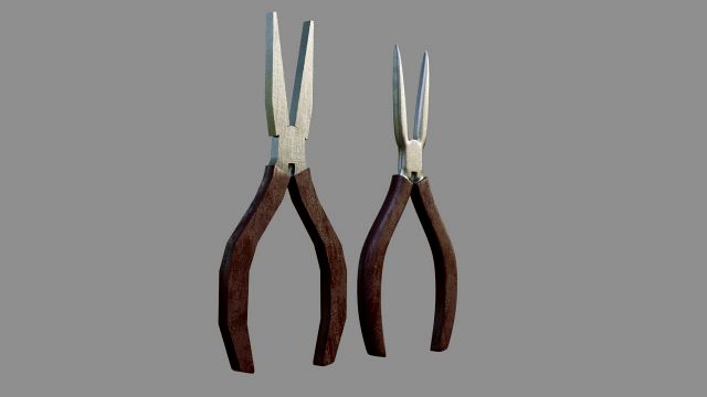 pliers - low and high poly