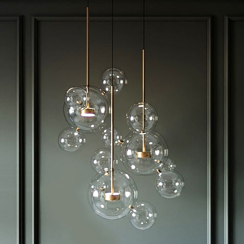 Suspended lamp giopato and coombes bolle bls 14c chandelier