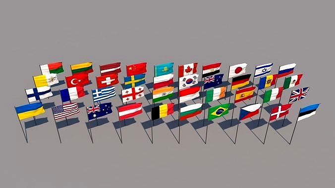 Flag of 40 different countries