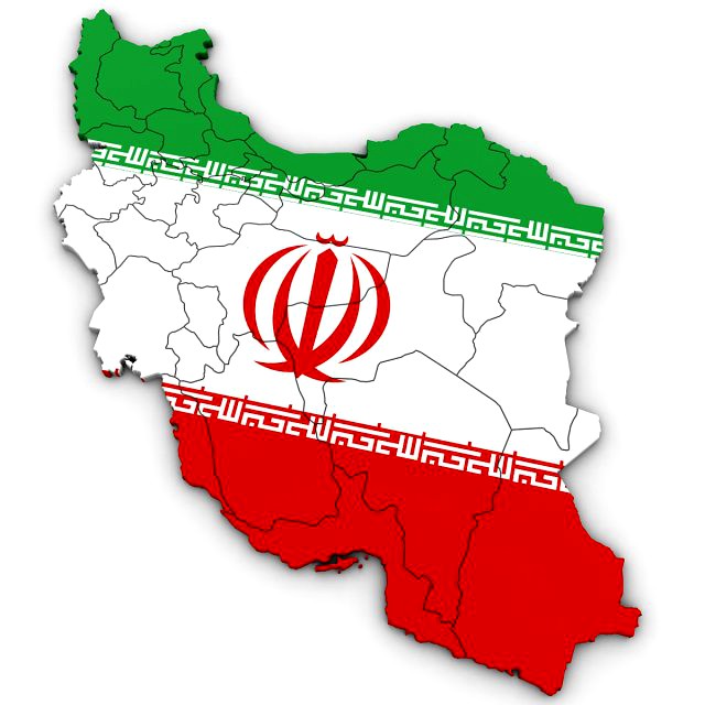 3d political map of iran