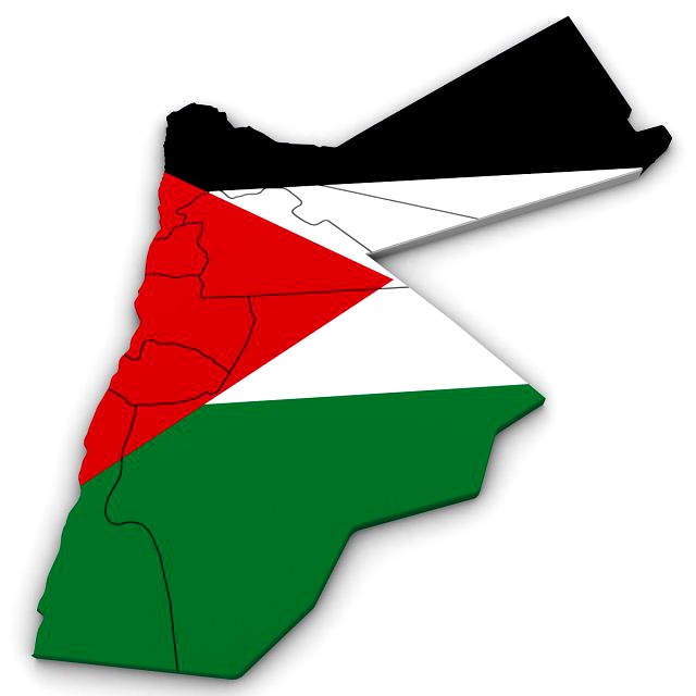 3d political map of jordan