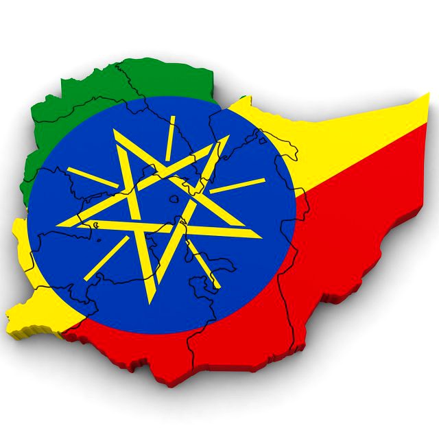 3d political map of ethiopia