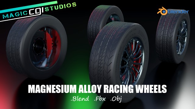 magnesium alloy racing wheels - blender
