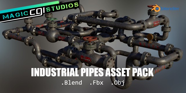 industrial pipes asset pack